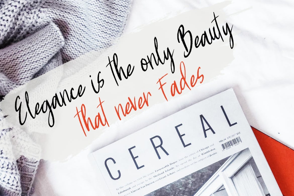 优雅典雅风格英文签名画笔字体 Dastend Signature Brush插图(1)