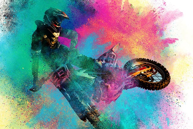 炫彩粉末喷溅特效PS动作 Color Dust Photoshop Action插图(14)