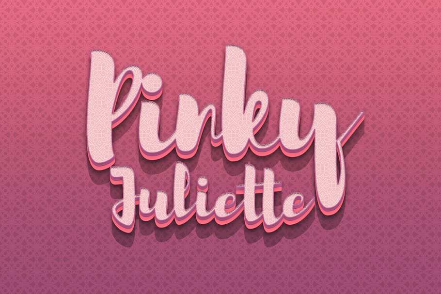 女性柔美色彩3D文本图层样式 Hers 3D Text Effects插图(13)