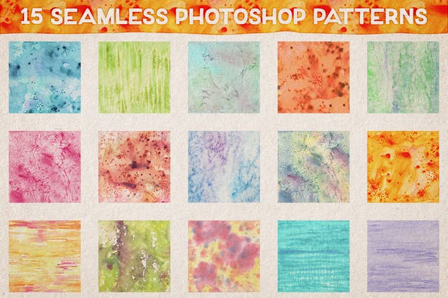 DIY水彩插画设计工具包v1(样式/PS笔刷/纹理) Watercolor Magic Volume 1插图(3)