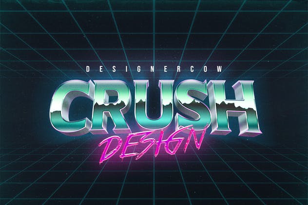 11款80年代复古文特效PS图层样式V3 80s Text Effect V3插图(5)