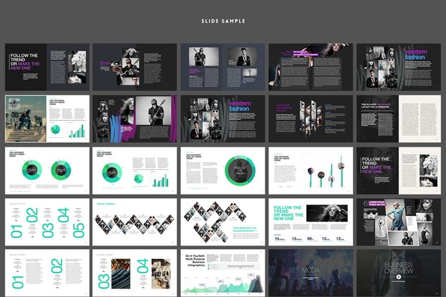 时尚风格PPT幻灯片演示模板下载 Moda – Fashion & Style Powerpoint Template插图(1)