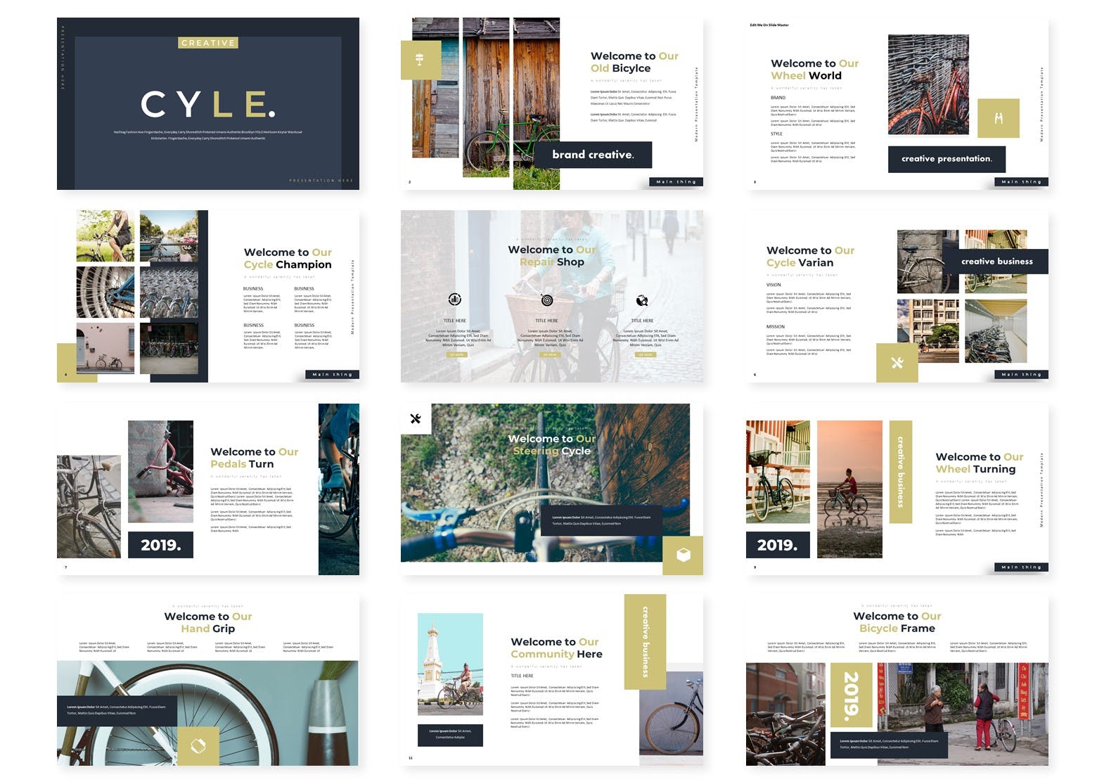 自行车品牌宣传推广Keynote幻灯片模板 Cycle – Keynote Template插图(1)