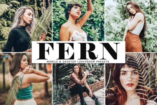 华丽色彩鲜艳的照片后期处理LR调色预设 Fern Mobile &amp; Desktop Lightroom Presets