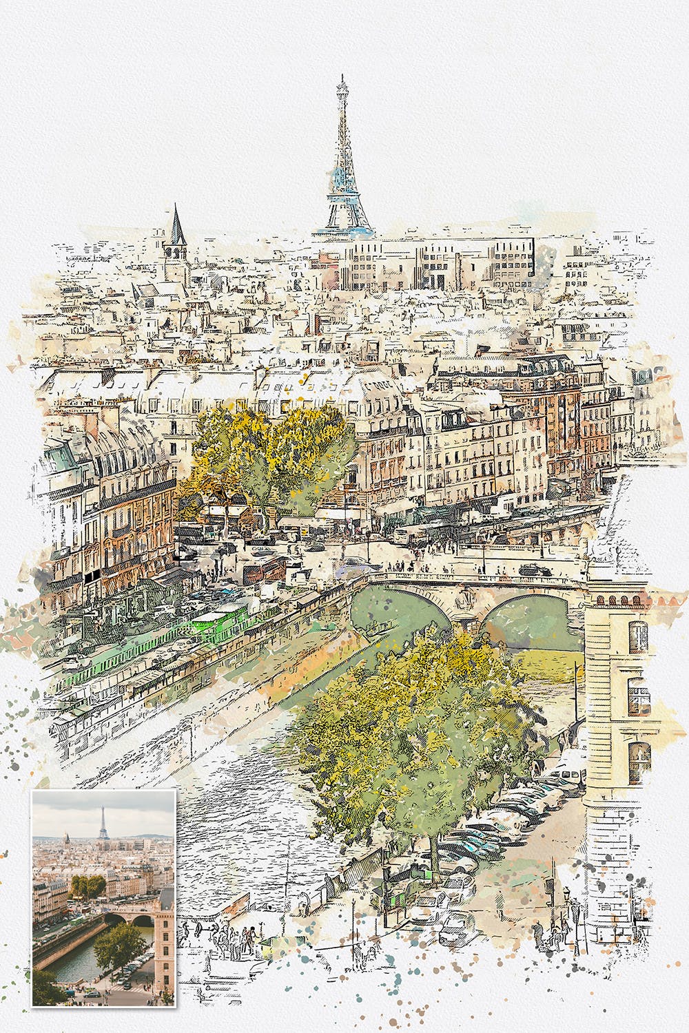 城市速写艺术效果PS动作 Urban Sketch Photoshop Action插图(11)