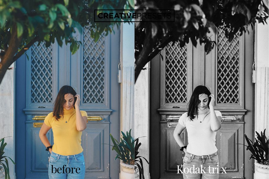 复古怀旧风格黑白照片调色滤镜LR预设 Vintage B&W Film Lightroom Presets插图(8)