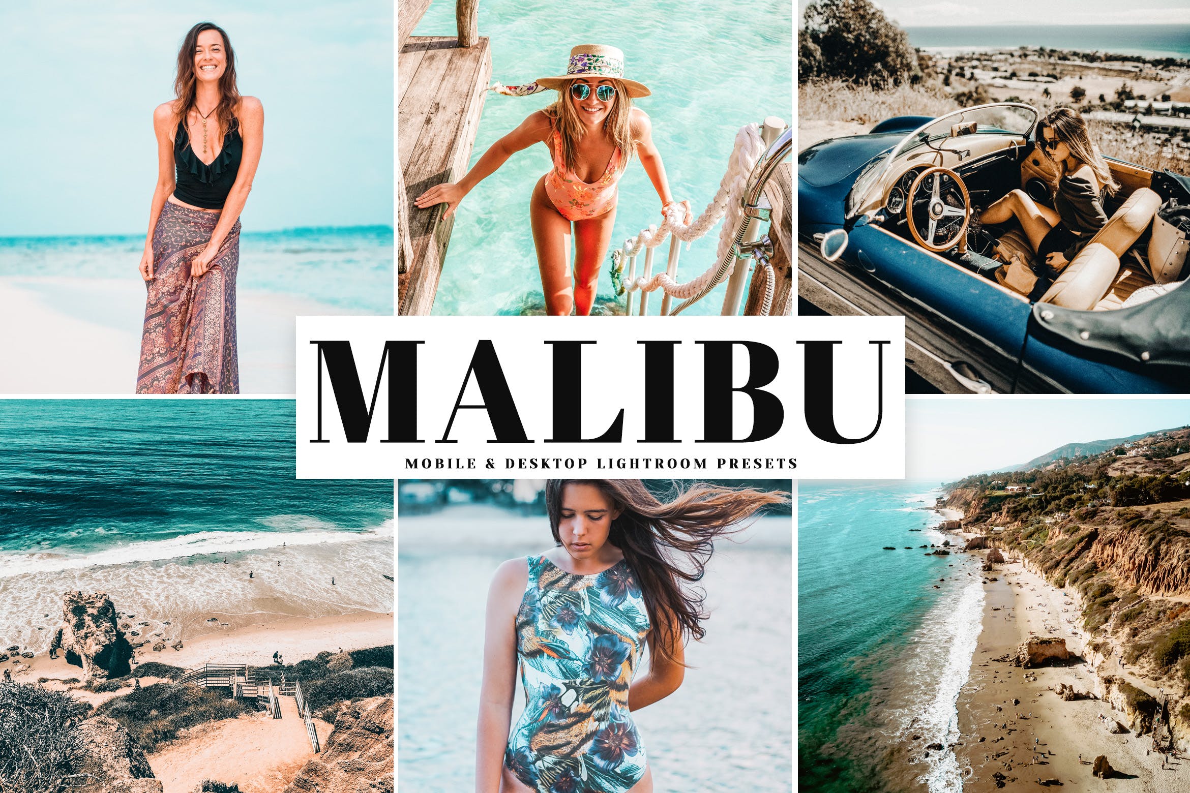 棕褐色照片后期处理调色滤镜素材库精选LR预设 Malibu Mobile & Desktop Lightroom Presets插图