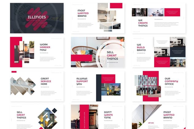 企业商务/个人多用途PPT演示文稿设计模板 Illionis – Powerpoint Template插图(1)