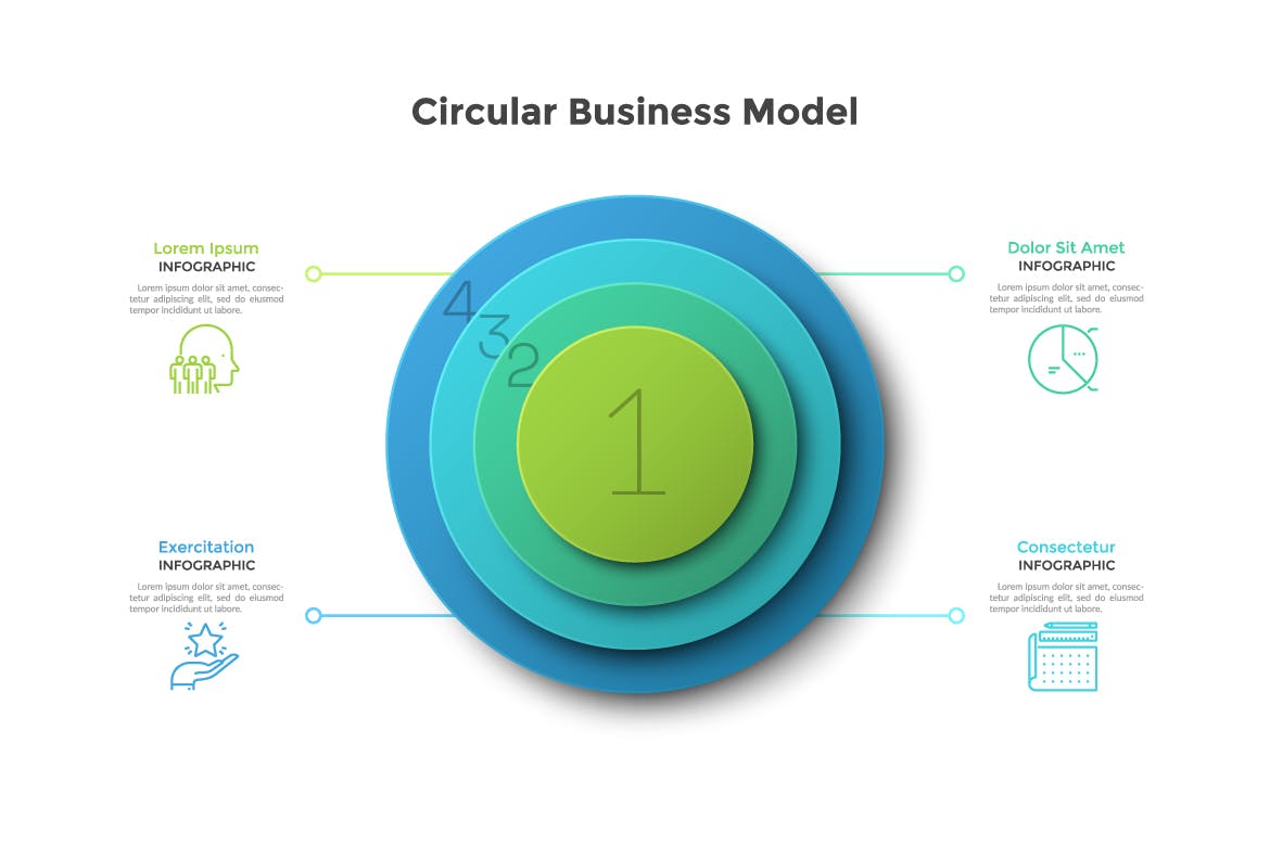 圆形/金字塔/循环图形信息图表矢量设计素材v21 Infographic Solutions. Part 21插图(5)