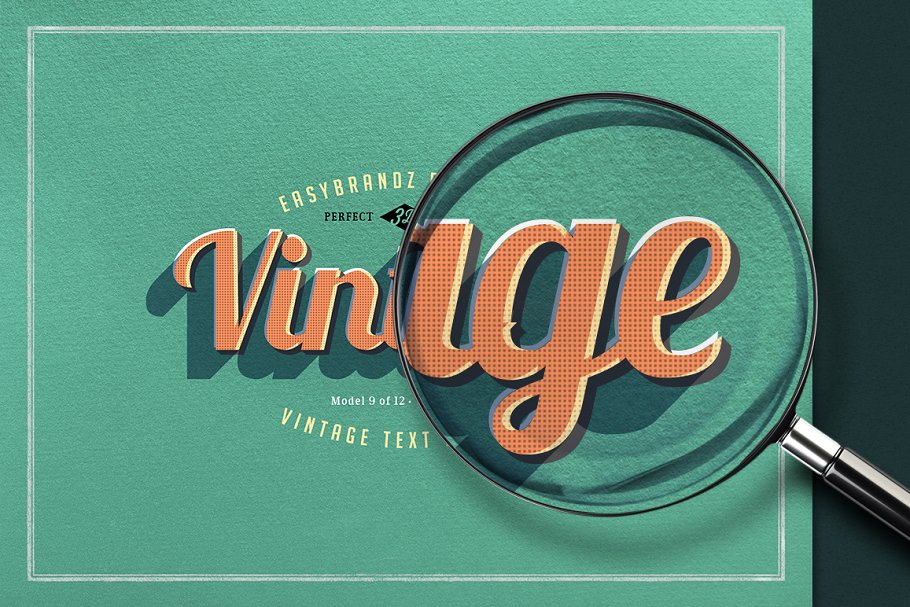 12款复古文本图层样式v1 Retro Text Effects Vol.01插图(5)