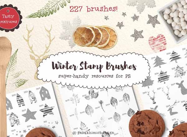 美丽的自然动植物类PS纹理笔刷打包下载[abr]