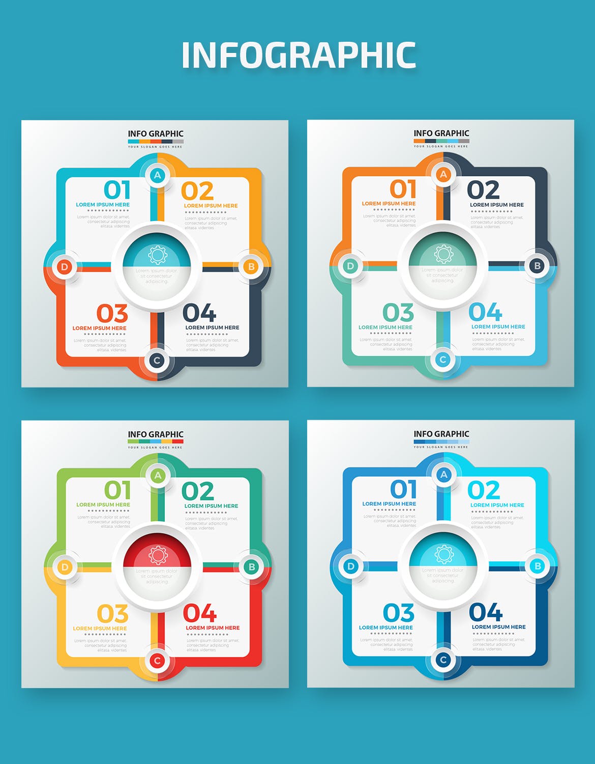 PPT幻灯片步骤流程信息图表设计素材 Infographic Elements插图(1)