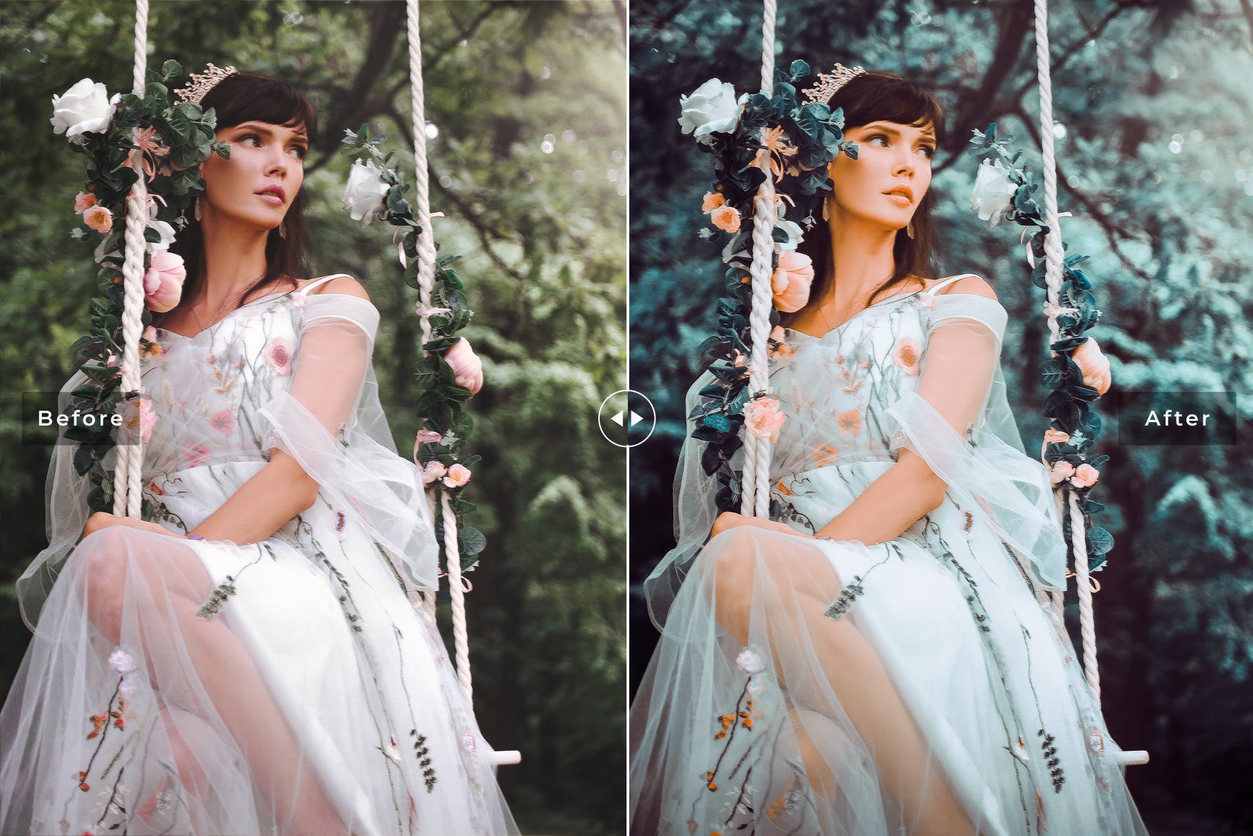 鲜明强对比度梦幻照片风格LR调色预设 Fantasy Dark Professional Lightroom Presets插图(1)