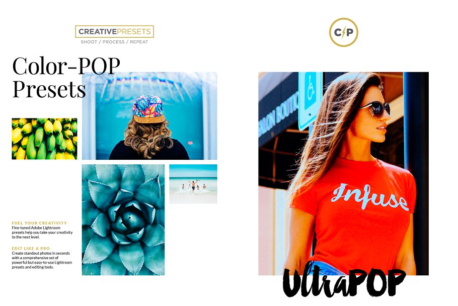 多彩POP波普艺术照片调色LR预设 Color POP Lightroom Presets插图(1)