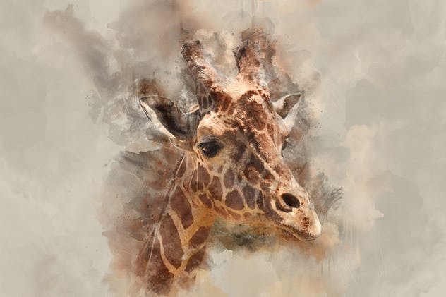 逼真水彩手绘PS动作 Watercolor Photoshop Action插图(7)