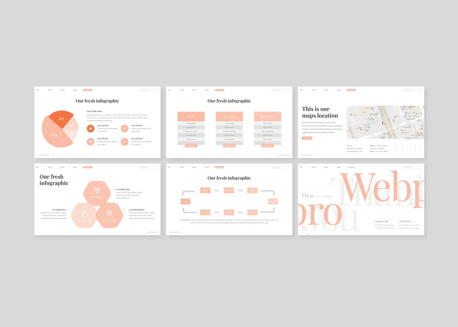 极力推荐的一款企业业务宣传PPT幻灯片模板 Webpro – Powerpoint Template插图(4)