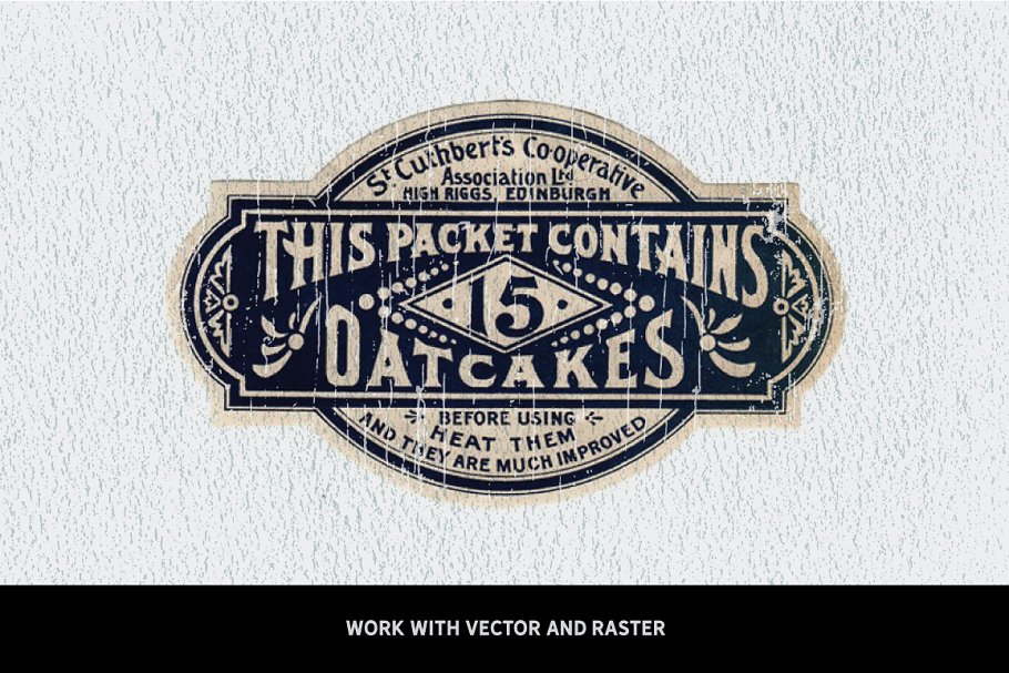 划痕磨损做旧效果AI动作 Distress Vector Texture Set插图(2)