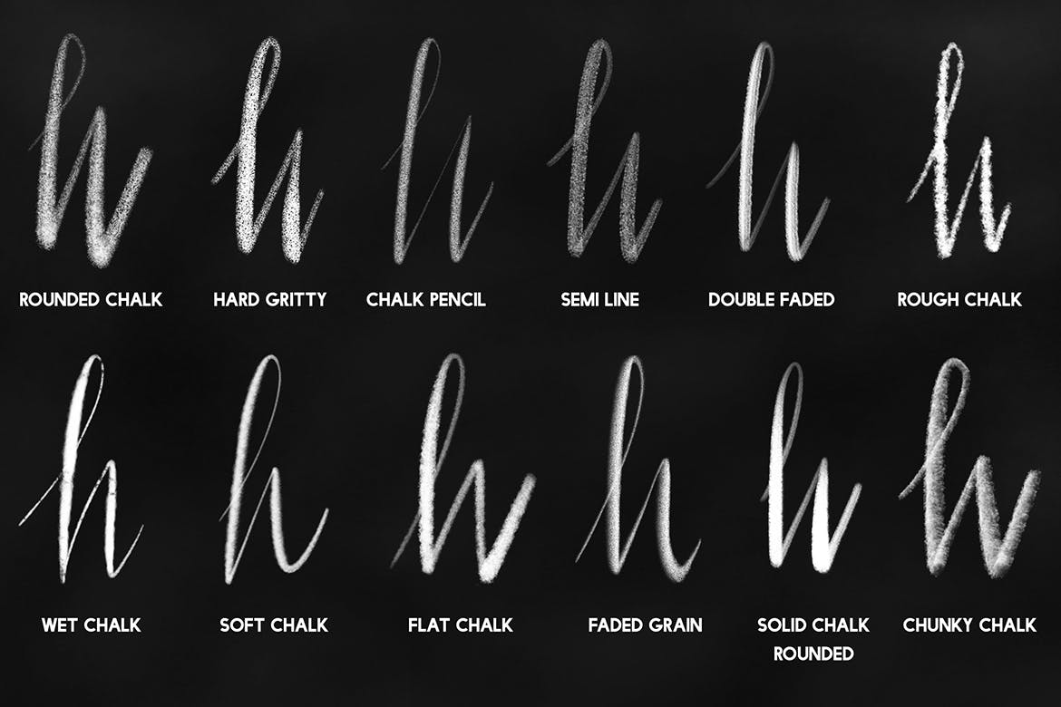 高品质字母/绘图粉笔画风格Procreate笔刷 Chalk Letterer Box for Procreate插图(4)