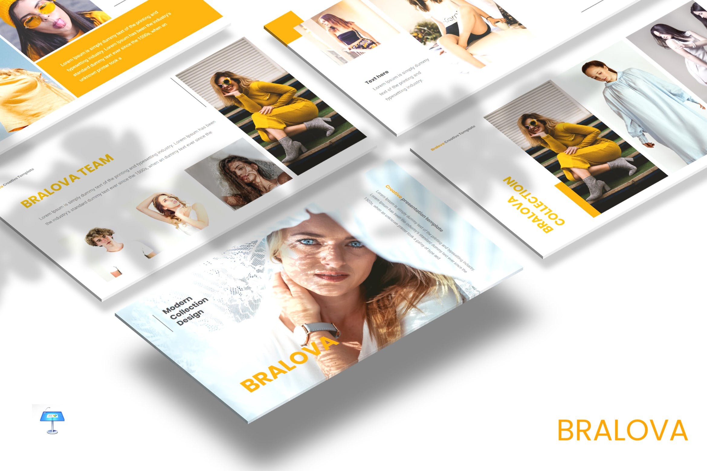 设计师定制创意时尚主题素材库精选Keynote模板模板 Bralova – Keynote Template插图