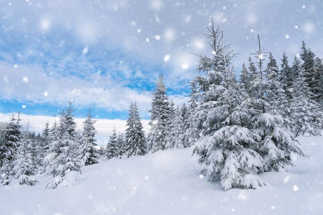 雪花飘雪特效PS动作 Snow Effect Photoshop Action插图(8)