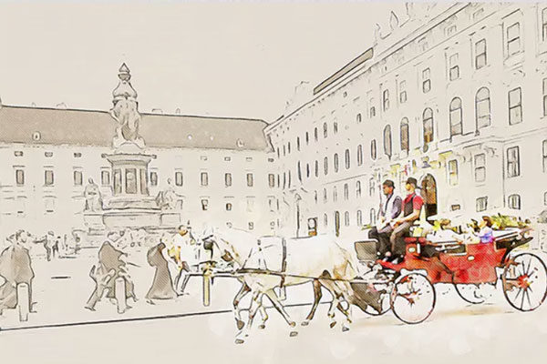 城市风景水彩混合艺术Photoshop动作下载 Urban Mixed Art Photoshop Action