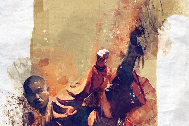 艺术水彩手绘效果一键生成PS动作 Artistic Watercolor Photoshop Action插图(7)