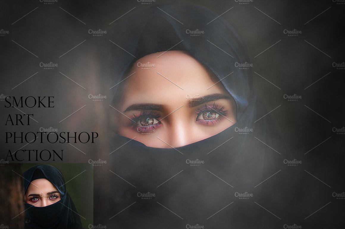 给照片添加烟雾效果ps动作插图