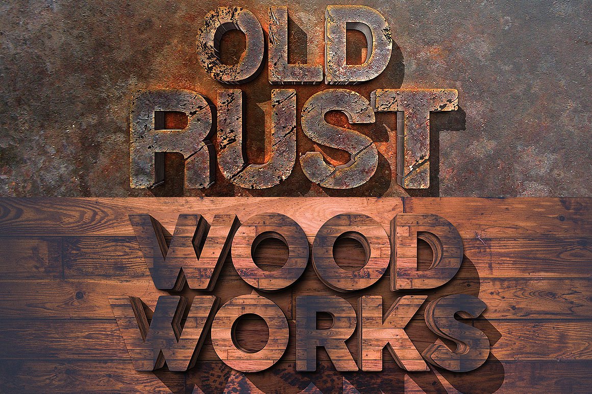 素材库下午茶：150款3D文字效果的PS图层样式 150 3D Text Effects for Photoshop–2.61 GB插图(46)