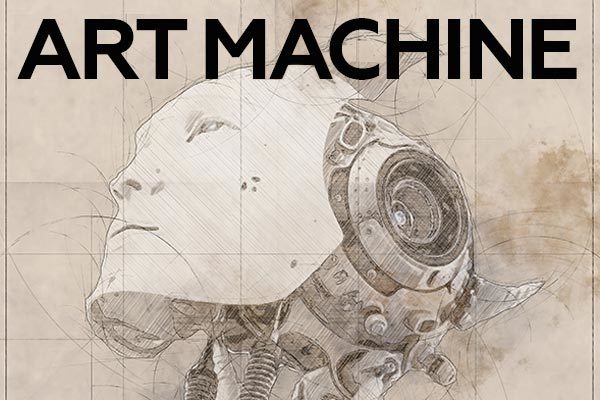 工业设计艺术素描特效的PS动作下载 Art Machine Photoshop Action [atn]