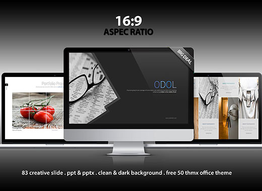 Odol–黑色系列极简主义多用途的ppt模板下载[ppt,pptx]