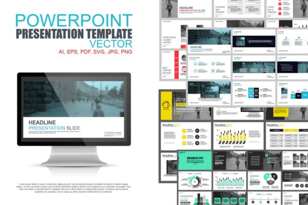 数据统计汇报商业PPT幻灯片模板 Powerpoint Templates