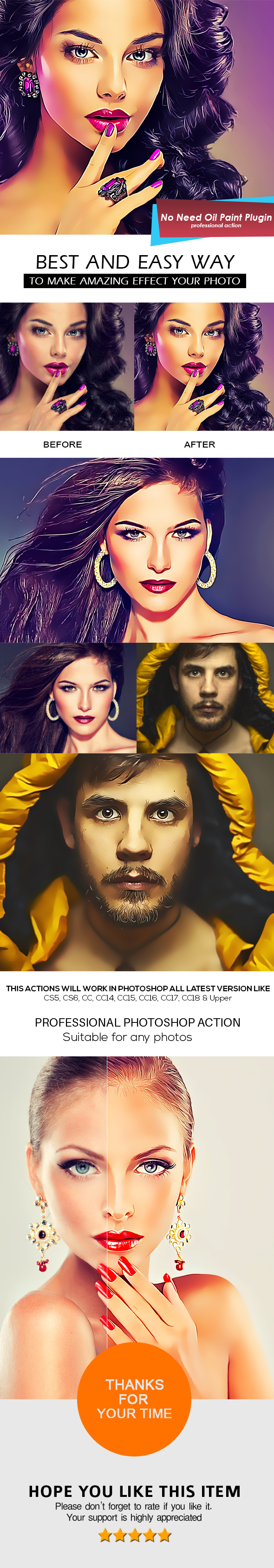 复古手绘漫画效果PS动作 professional Photoshop Action插图