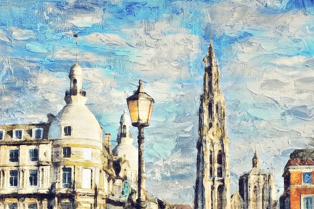 厚涂手法油画效果一键生成PS动作 Impasto Oil Paint Photoshop Action插图(6)