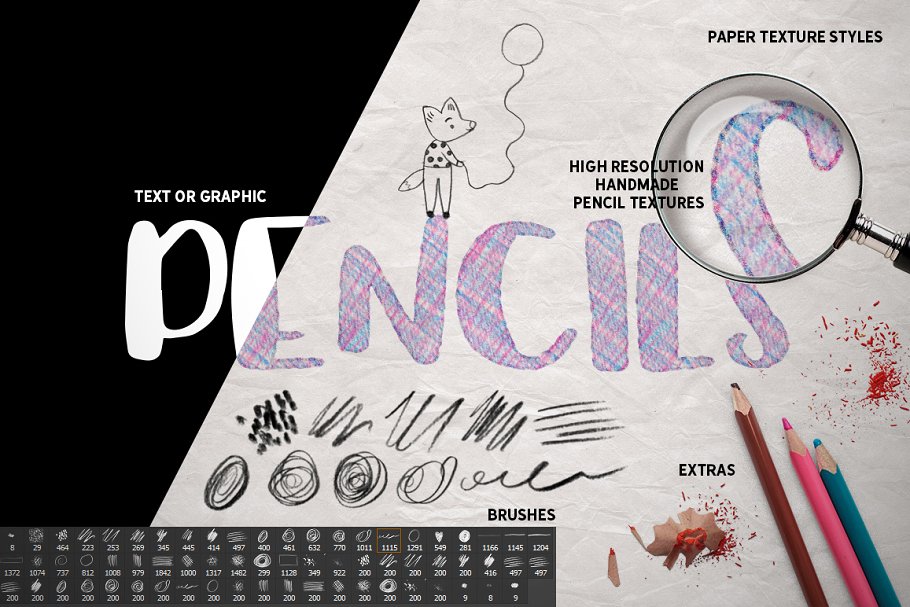 彩色铅笔效果合集 Photoshop Pencil Color Effect插图(1)