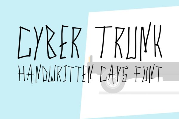 独特笔画创意英文手写字体素材库精选 Cyber Trunk – Handwritten Font