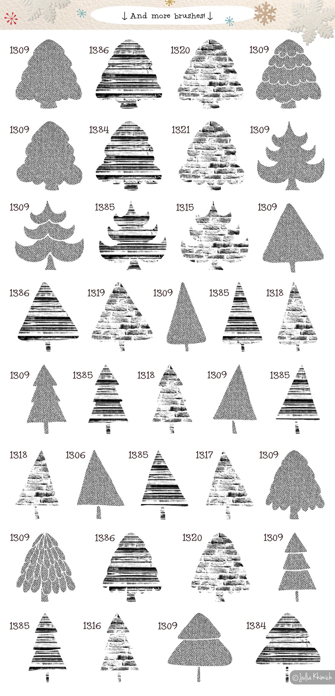 美丽的自然动植物类PS纹理笔刷打包下载[abr]插图(5)