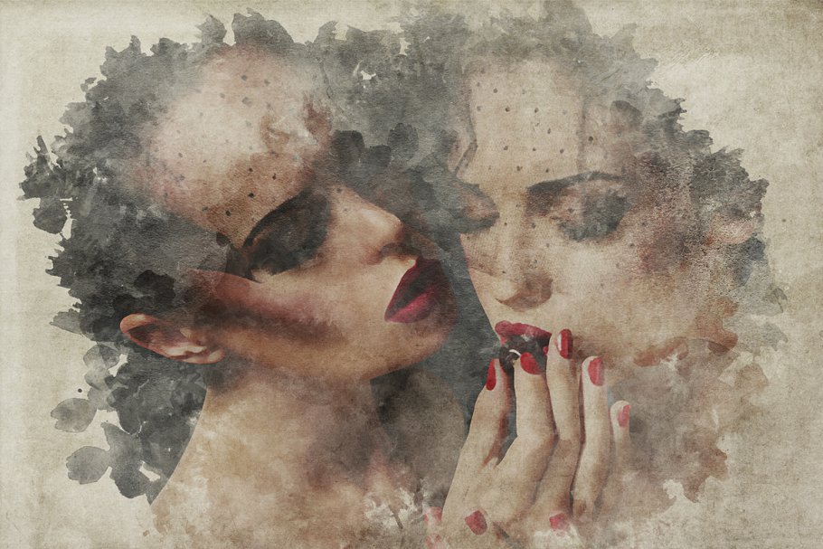 水彩画工作室第05卷-一键生成水彩画PS笔刷 Watercolor Painting Studio Vol. 05插图(9)