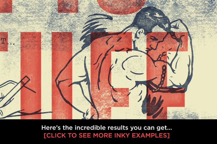 橡胶墨辊印刷效果图层样式 Analog Ink Foundry – PSD Print Kit插图(2)