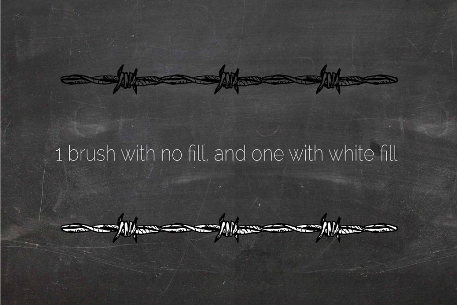 铁丝网图形AI笔刷 Barbed Wire Brushes for Illustrator插图(2)