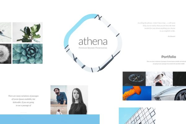 80+页时尚创意 PPT 模板 Athena PowerPoint Presentation