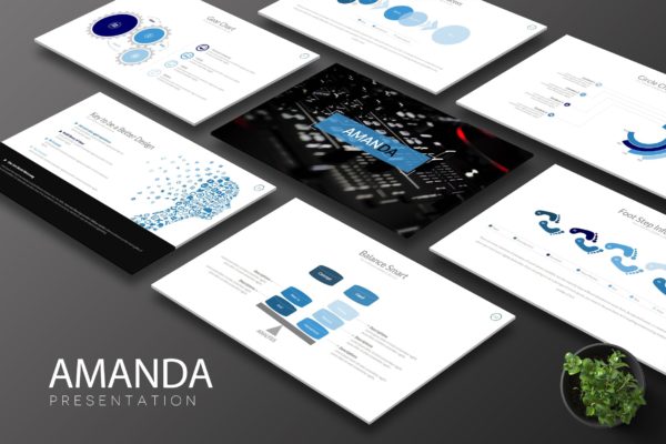 多用途企业宣传推广素材库精选Keynote模板模板 Amanda – Keynote Template