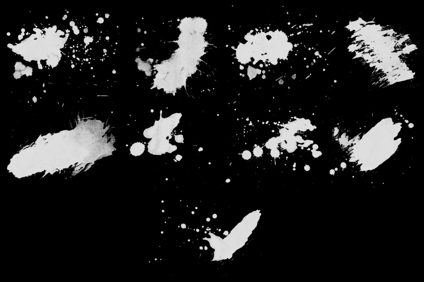 墨水飞溅泼墨图案纹理PS笔刷v6 Splatter Stamp Photoshop Brushes Vol. 6插图(2)