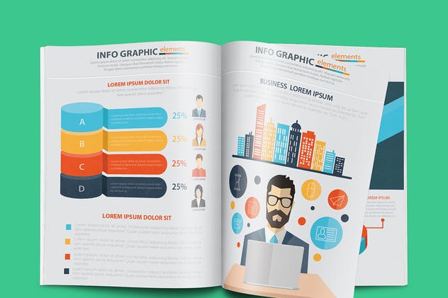 17页商业数据信息图表设计素材 Business Infographics 17 Pages Design插图(2)