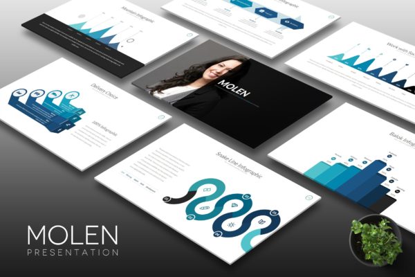 企业上市路演宣传素材库精选Keynote模板模板 Molen – Keynote Template