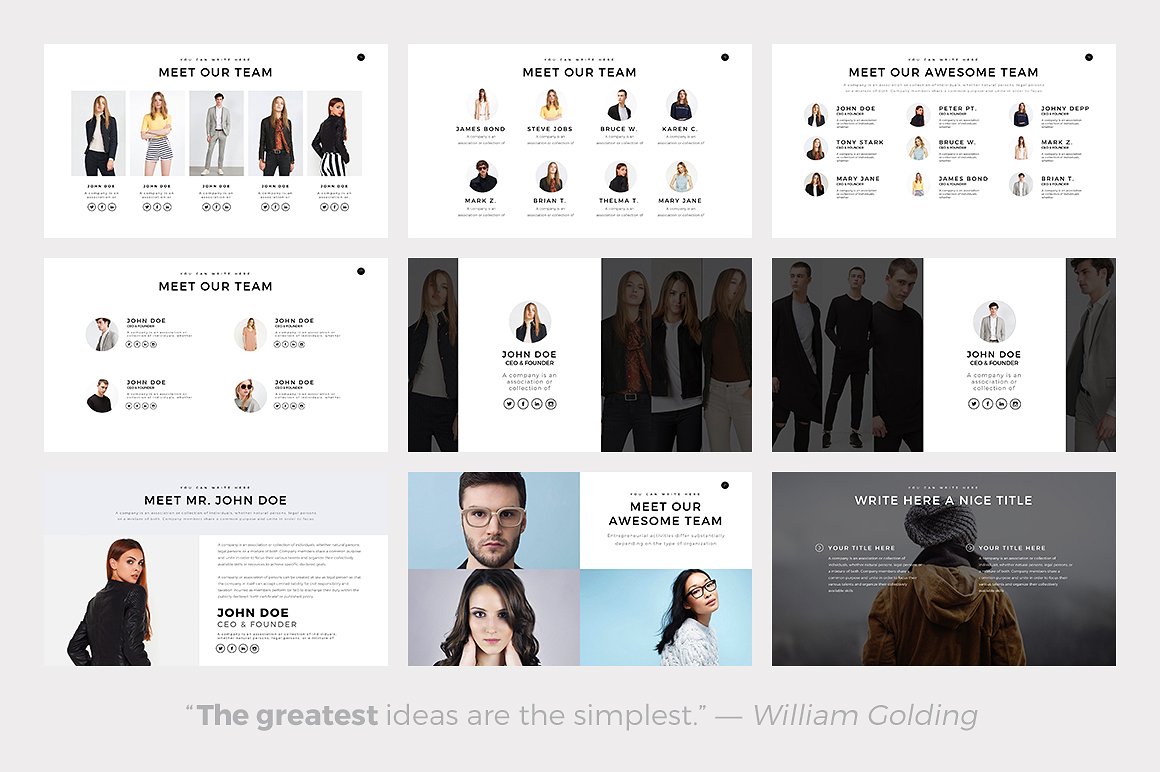专业极简的谷歌幻灯片模板下载[pptx]插图(2)