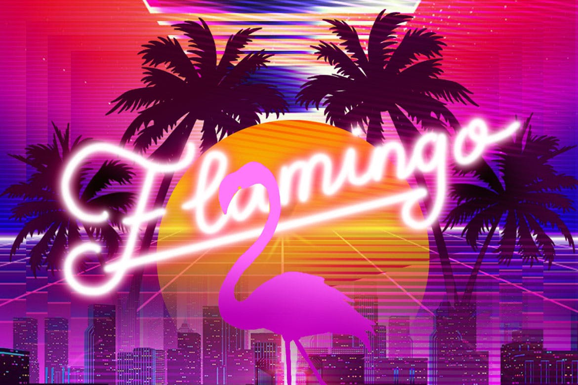 复古海报发光字体特效Procreate笔刷插图(4)