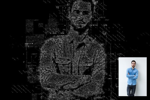 高科技感区块链像素效果PS动作 Blockchain 3 Photoshop Action插图(3)