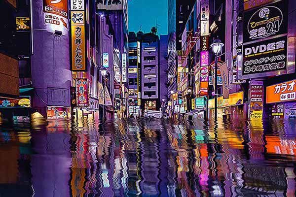 照片转水面反光效果的PS动作 Reflective Painting [atn]