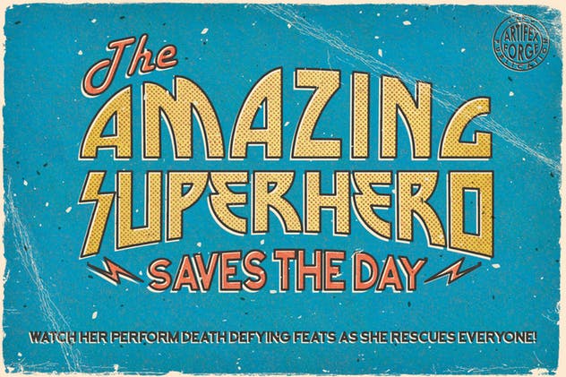 复古连环漫画印刷效果图层样式 Vintage Comic Creator插图(1)