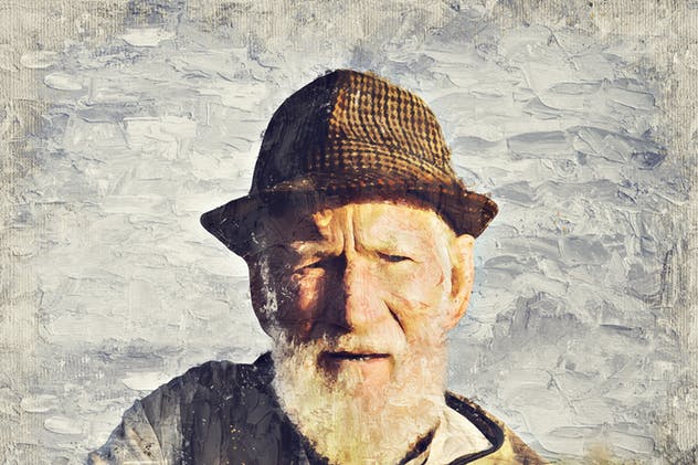 厚涂手法油画效果一键生成PS动作 Impasto Oil Paint Photoshop Action插图(1)